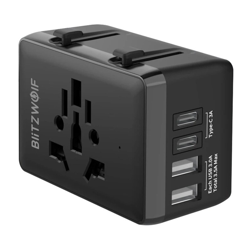 Blitzwolf BW-TA1 4-in-1 matkasovitit 2xUSB + C + PD 20W