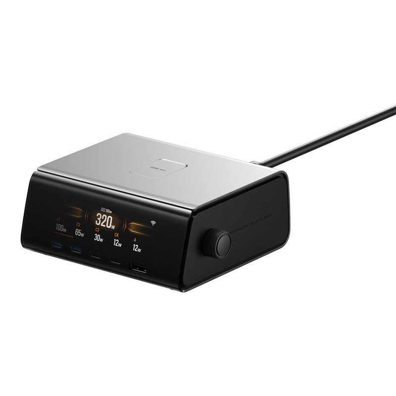 EcoFlow RAPID Pro 320W telakka-asema, 4xUSB-C, 1xUSB-A, GaN