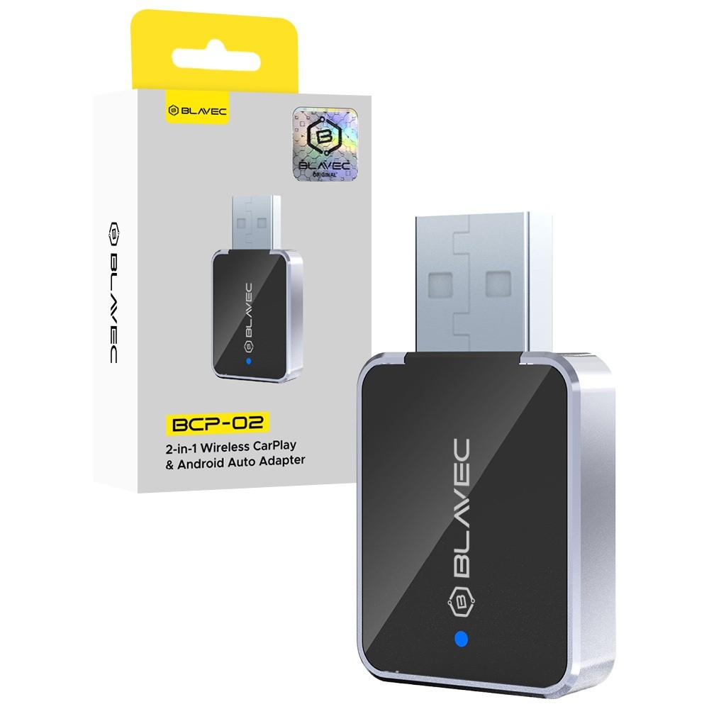 Langaton CarPlay/Android Auto -sovitin Blavec BCP-02 musta