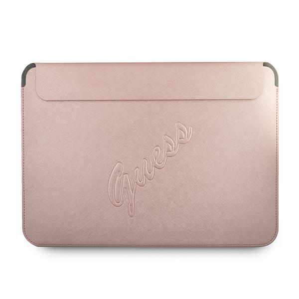 Guess Saffiano Script suojus 13 tuuman kannettavalle tietokoneelle - vaaleanpunainen