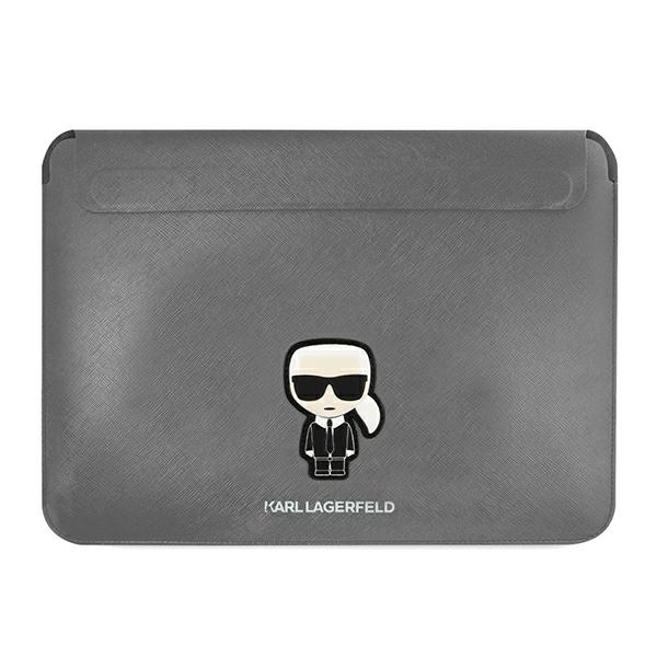 Karl Lagerfeld Saffiano Ikonik Karl laukku 16 tuuman kannettavalle - hopeinen