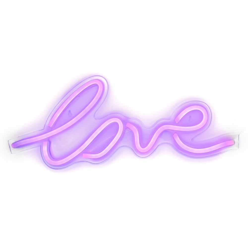 Neon LED USB:lla - LOVE-malli