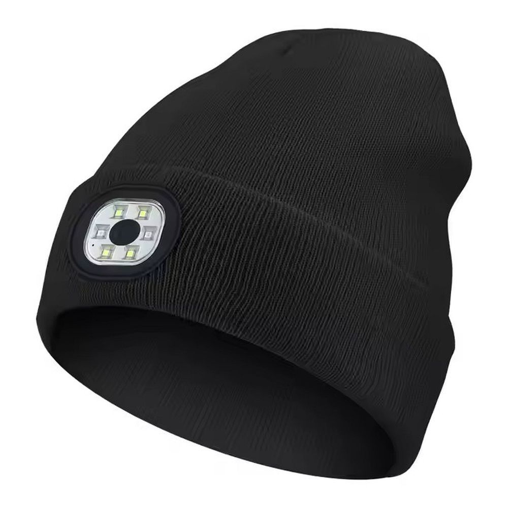 Lippalakki LED-valolla - Musta