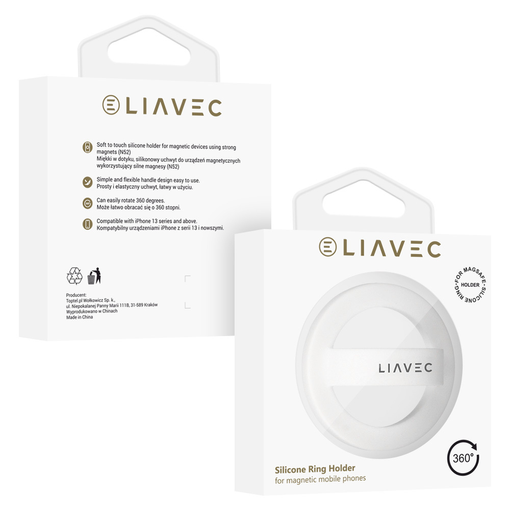 Liavec Ring Magsafe valkoinen