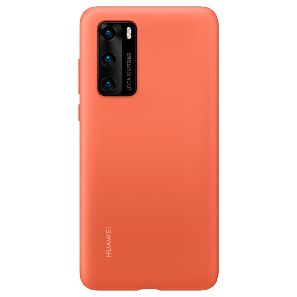 Alkuperäinen suojakuori Huawei P40:lle - silikoninen suojakotelo (51993725) ORANSSI