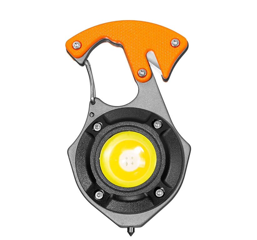 Mini LED-taskulamppu avaimenperä W5143 Type C 2 ruuvimeisselillä oranssi