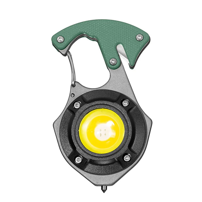 Mini LED-taskulamppu avaimenperä W5143 Type C 2 ruuvimeisselillä vihreä