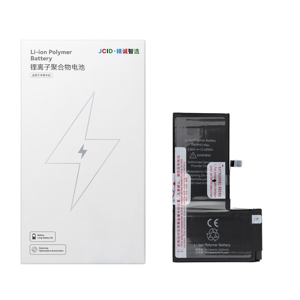 JCID Akku iPhone Xs Max:lle 3600 mAh (suuri kapasiteetti)