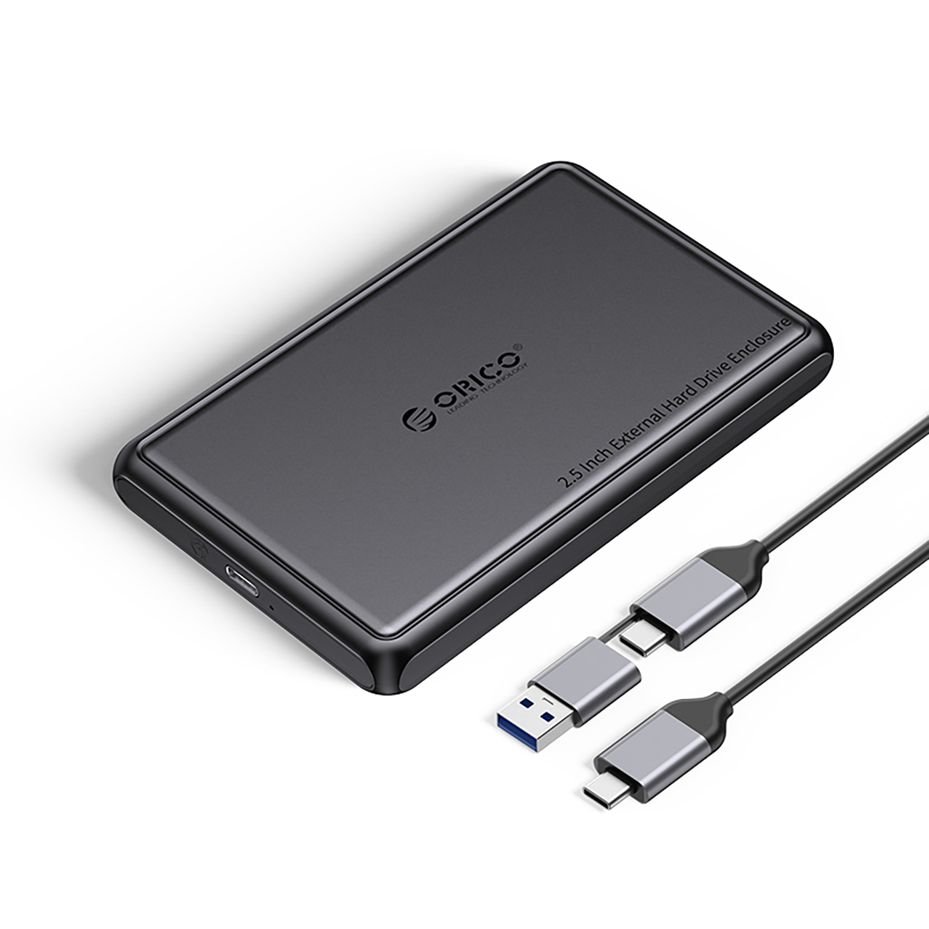 Orico DDL25-C3 2,5" HDD/SSD USB-C 5Gb/s -levykotelo - musta