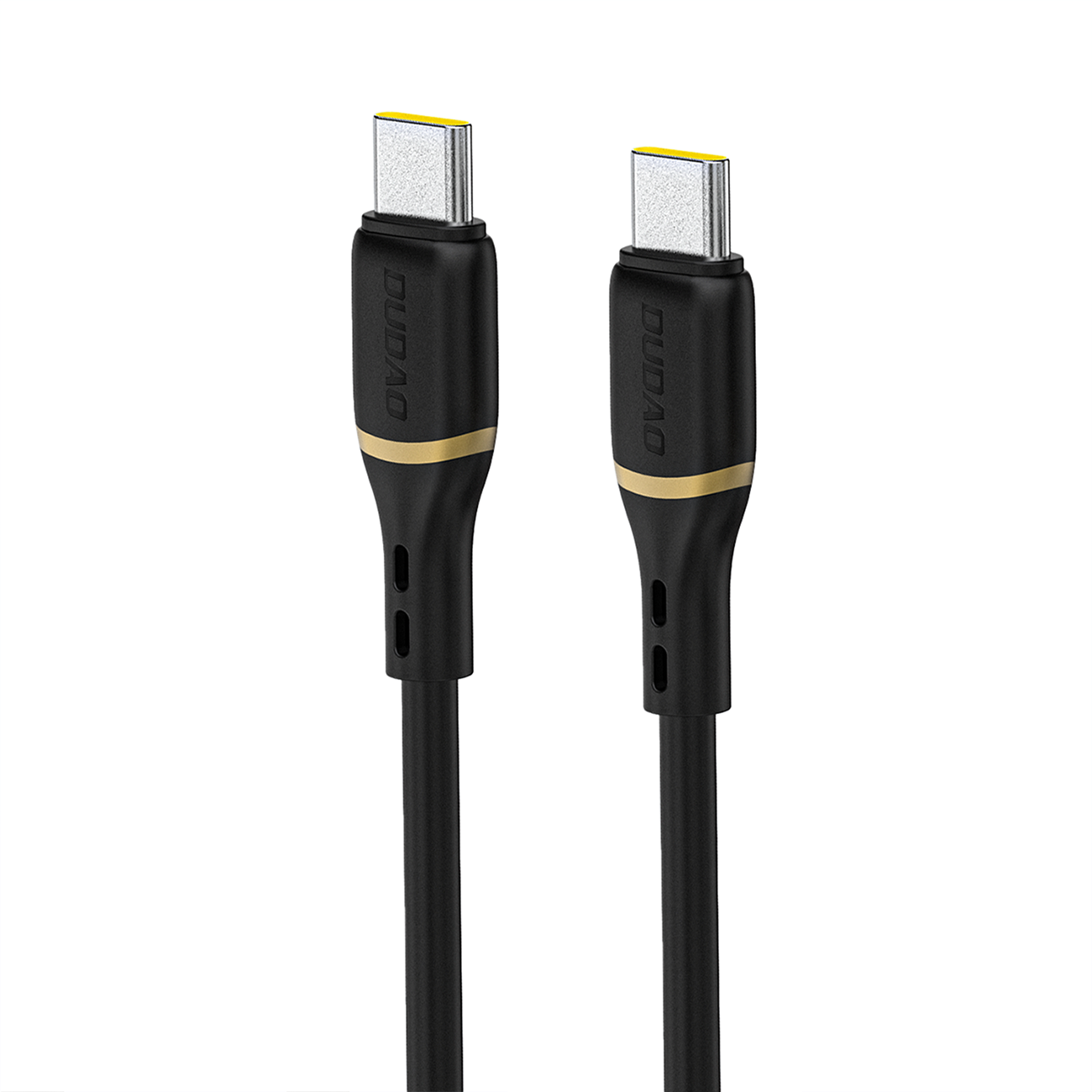 Dudao L25C USB-C kaapeli 1m 60W pehmeällä silikonikuorella - musta