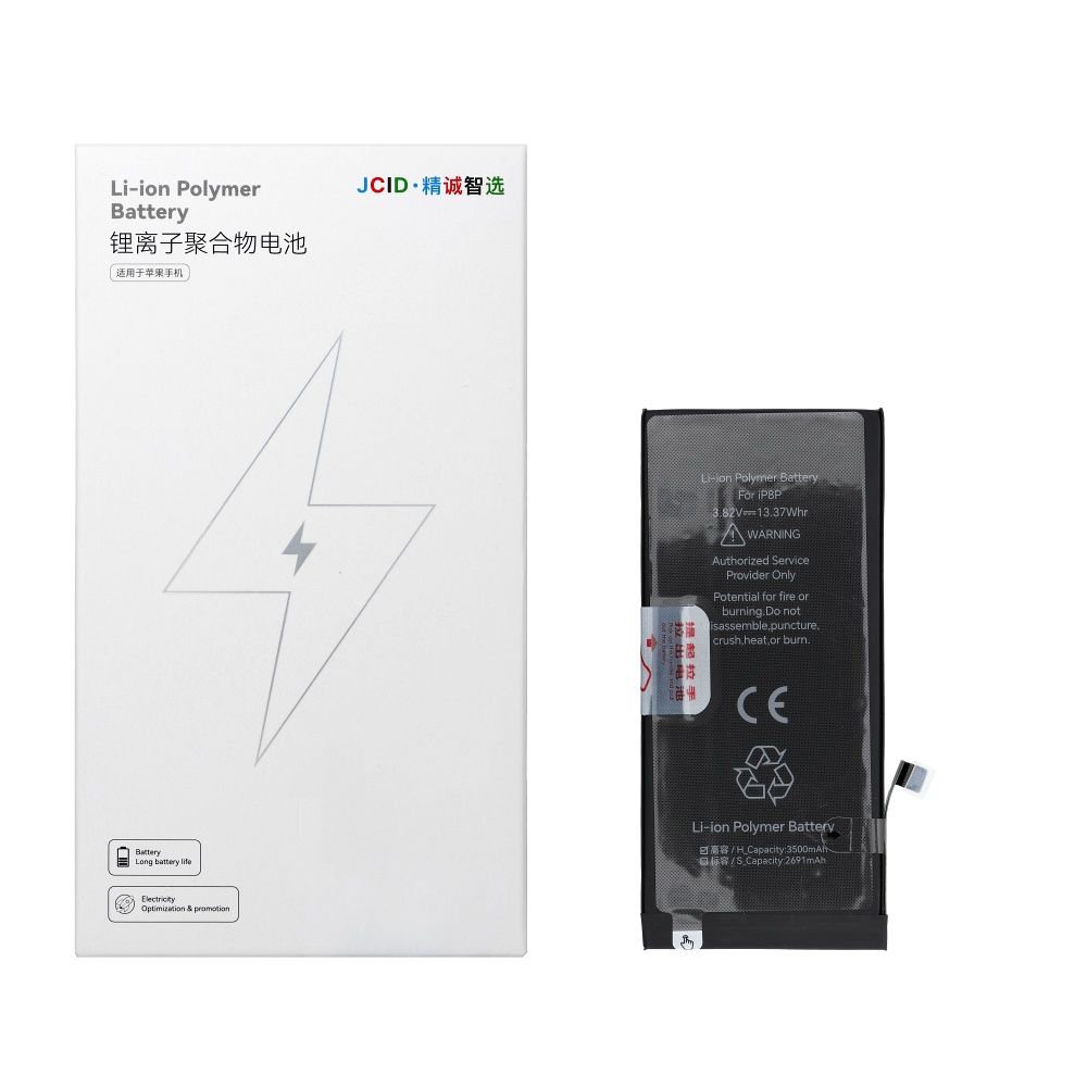 JCID Akku iPhone 8 Plus:lle 3500 mAh (suuri kapasiteetti)