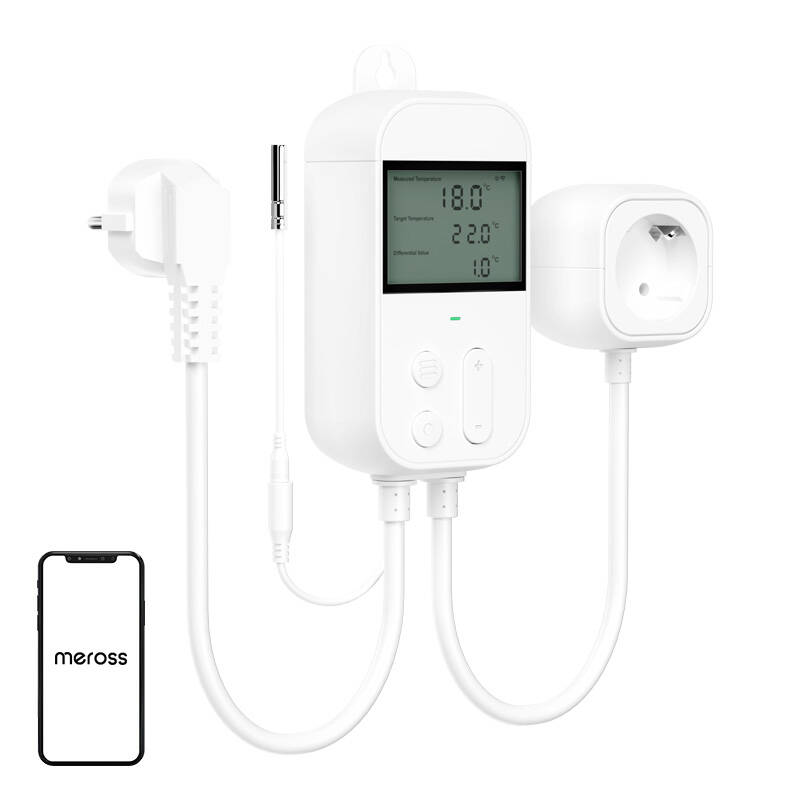 Pistorasia Termostaattinen Lämpötilasäädin Meross MTS960HK (HomeKit)