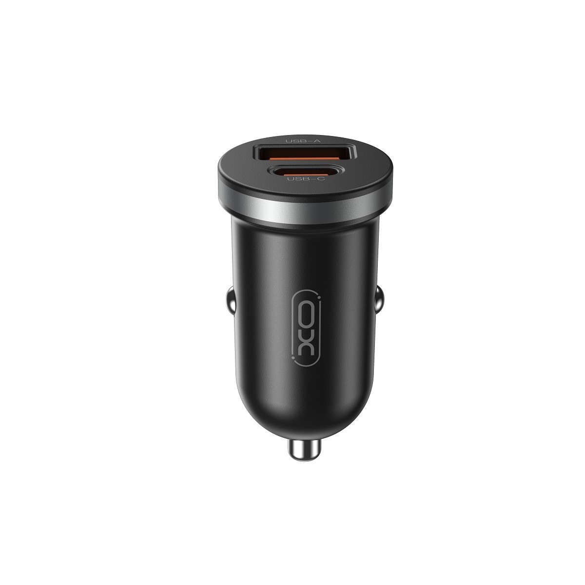 XO auton laturi CC56 PD 30W QC 1x USB 1x USB-C musta