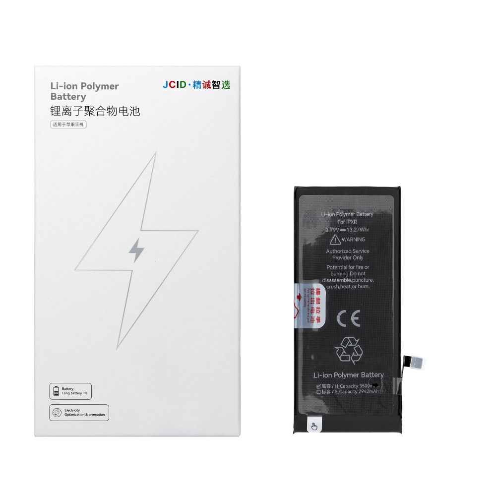 JCID Akku iPhone XR:lle 3500 mAh (suuri kapasiteetti)