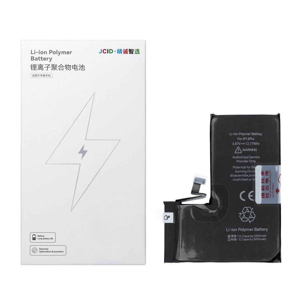 JCID Akku iPhone 13 Pro:lle 3300 mAh (suuri kapasiteetti)