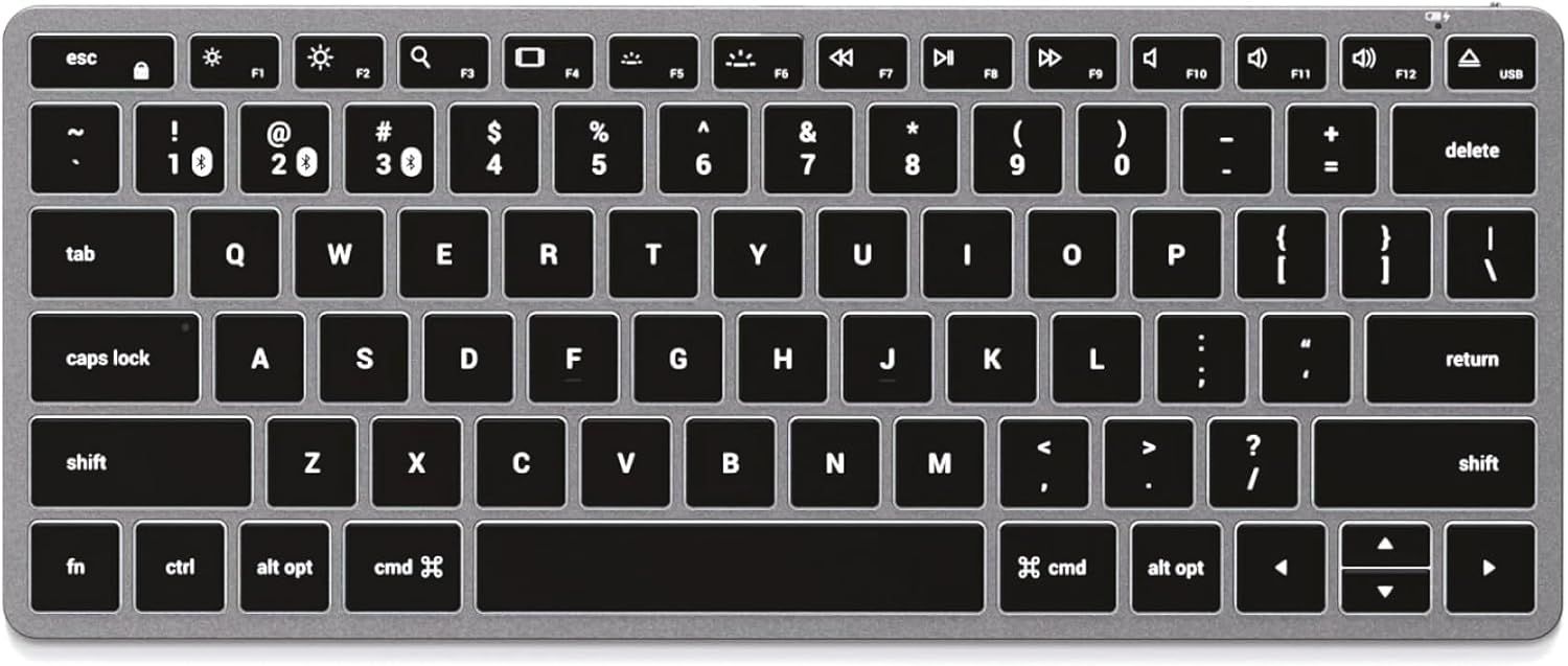 Satechi Slim X1 langaton QWERTY-näppäimistö avaruudenharmaa