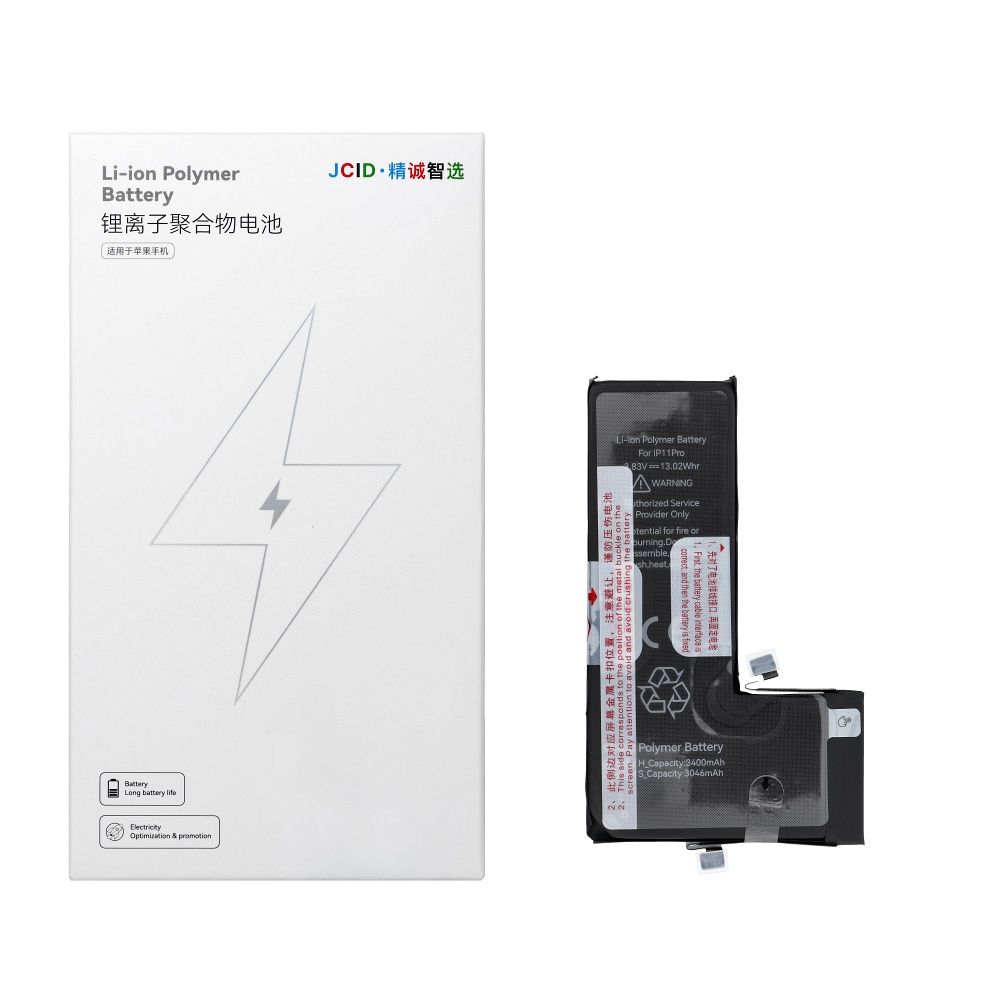 JCID Akku iPhone 11 Pro:lle 3400 mAh (suuri kapasiteetti)
