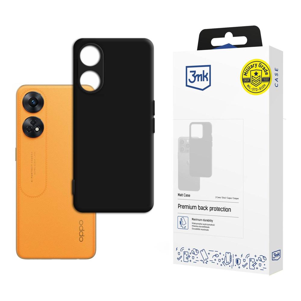 3mk Matt Case Oppo Reno 8T 4G:lle - matta musta