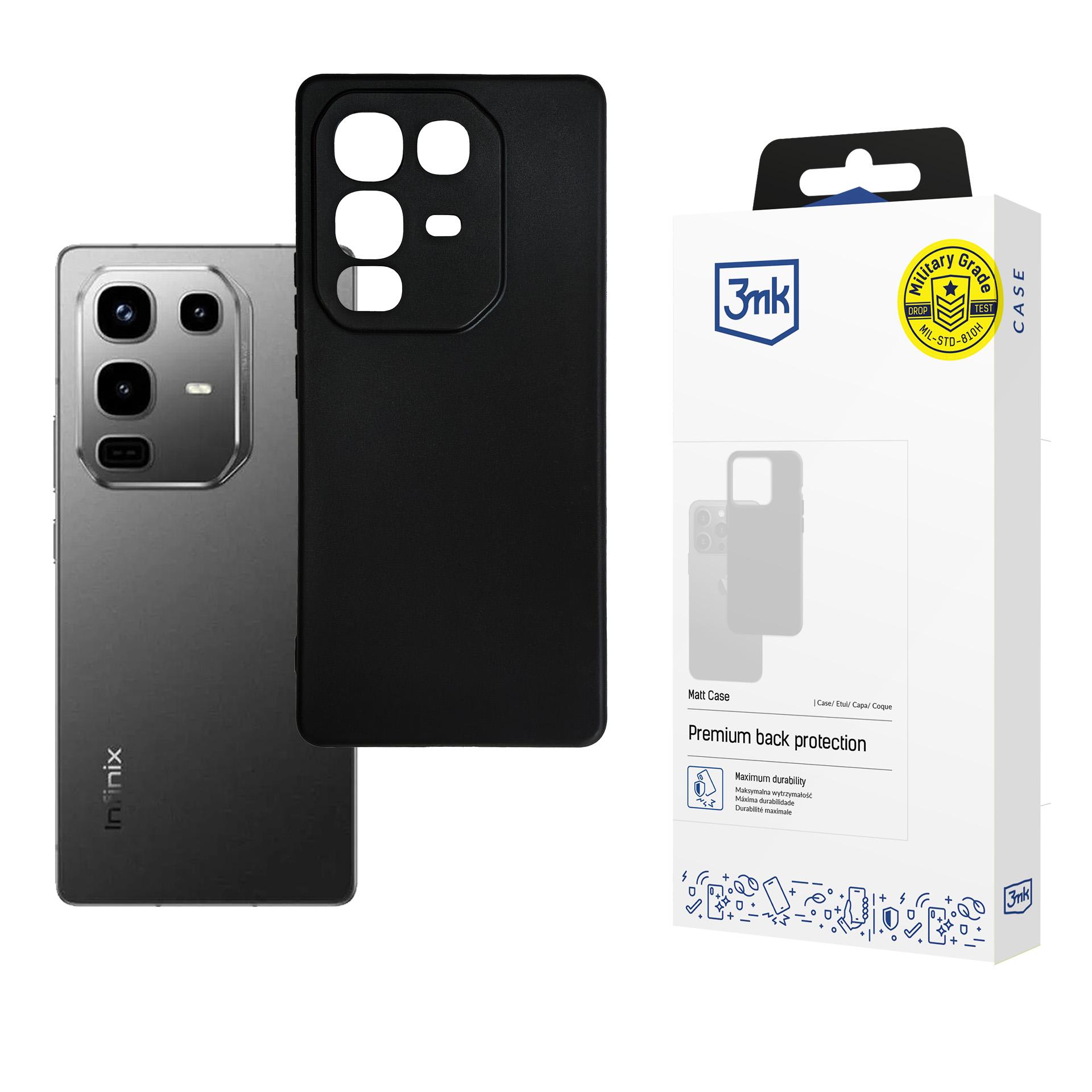 3mk Matt Case Suojakuori Infinix Note 50 Pro -puhelimelle - musta