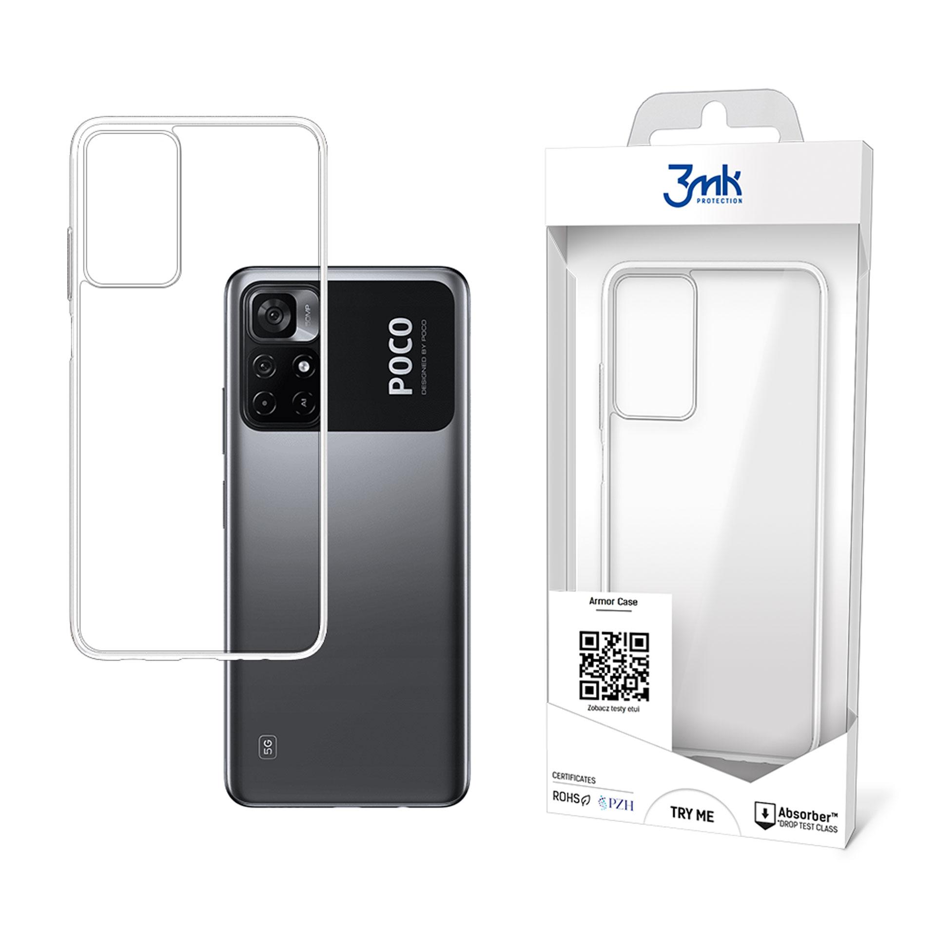 3mk Armor Suojakuori Xiaomi Redmi Note 11S 5G / Xiaomi Poco M4 Pro 5G:lle - läpinäkyvä