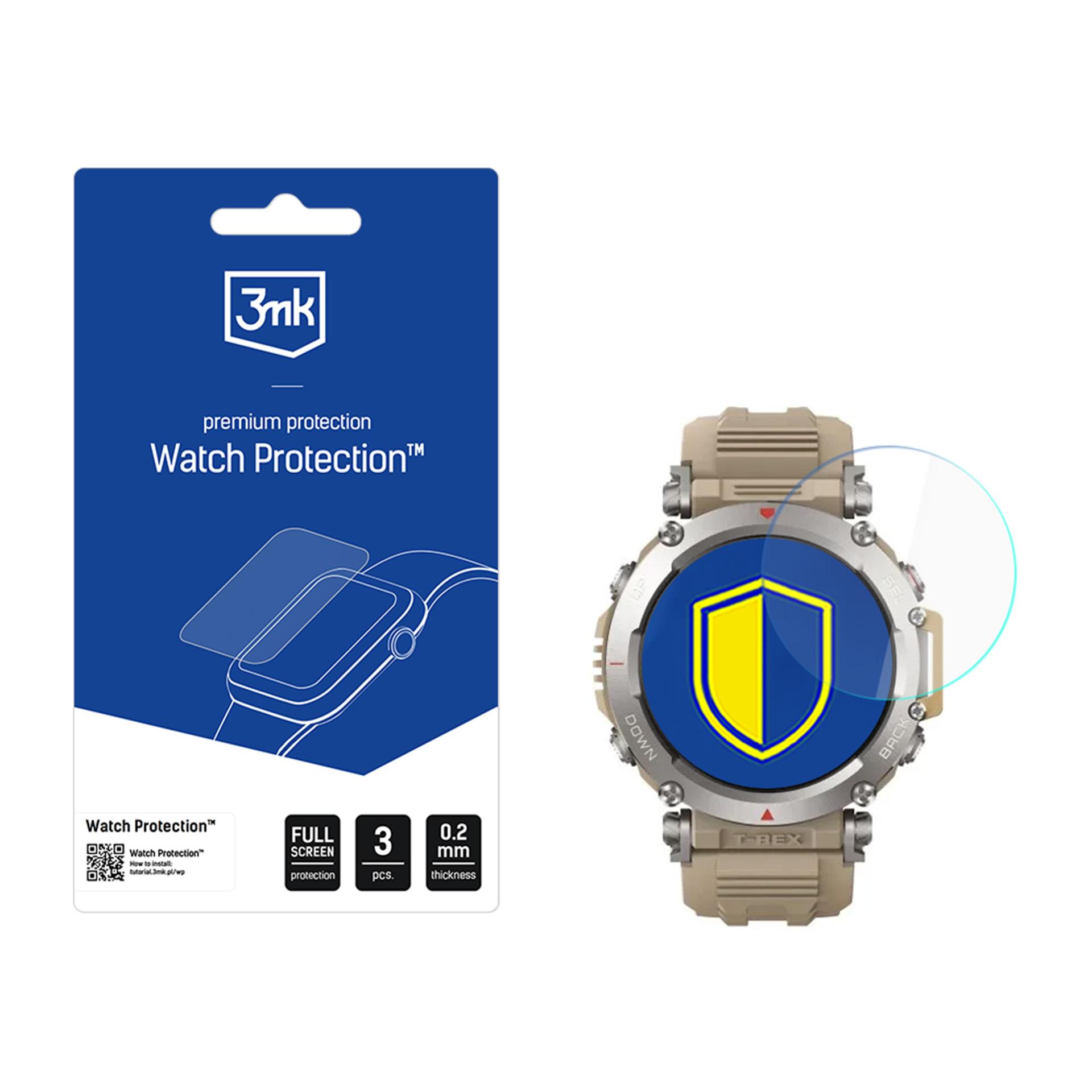 3mk Watch Protection FlexibleGlass hybridilasi Amazfit T-Rex Ultra -älykellolle