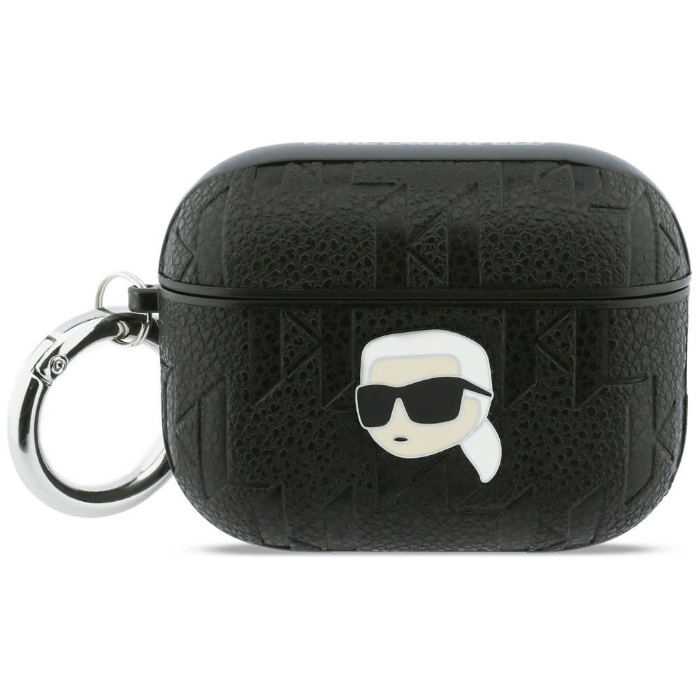 Karl Lagerfeld Monogram Karl Head Suojakuori AirPods Pro 3:lle - Musta