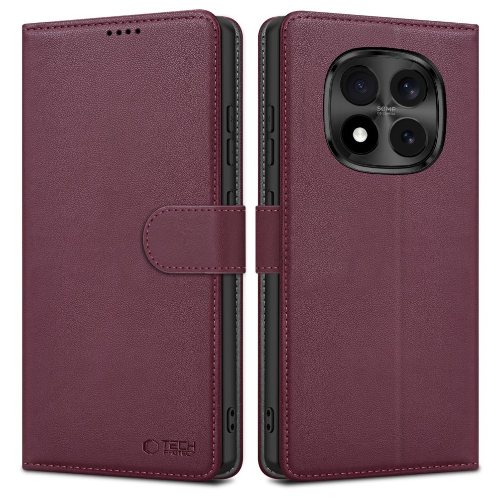Tech-Protect Wallet Lompakkosuojakuori Xiaomi Redmi Note 15 Pro 5G:lle - Viininpunainen