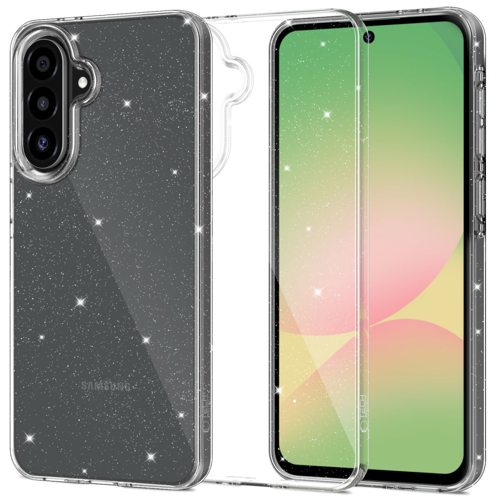 Tech-Protect FlexAir Suojakuori Samsung Galaxy A57 5G:lle kirkas glitter