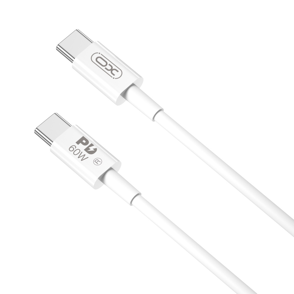 XO kaapeli NB-Q190A PD USB-C - USB-C 1,0m 60W valkoinen