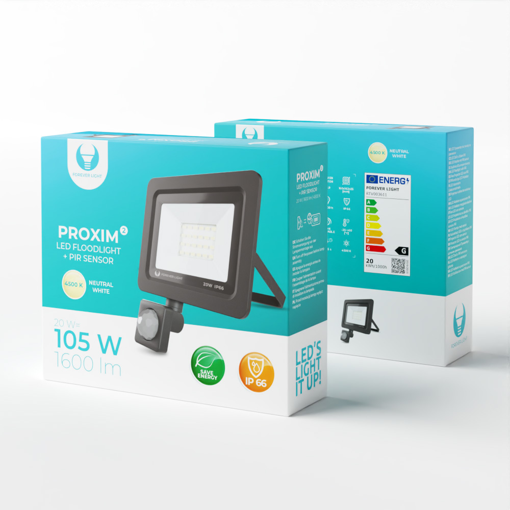 Forever Light LED Valonheitin PROXIM II 20W 4500K IP66