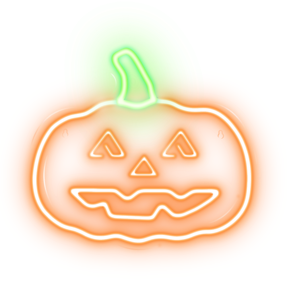 Neon PLEXI LED PUMPKIN WITH STEM oranssi vihreä NNE13 Neolia