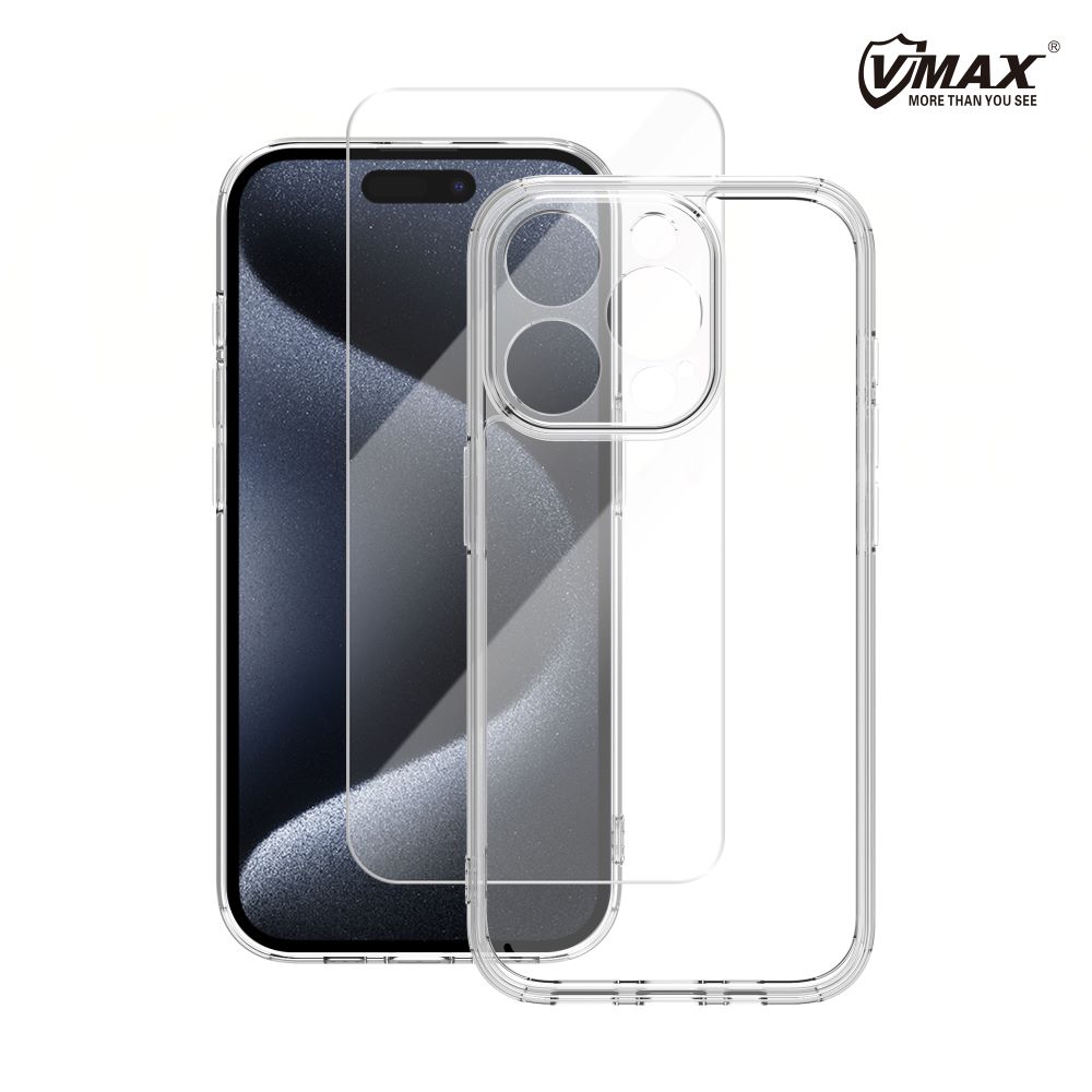 Vmax setti suojakuori + lasi 2,5D premium Samsung Galaxy S23 FE 5G:lle