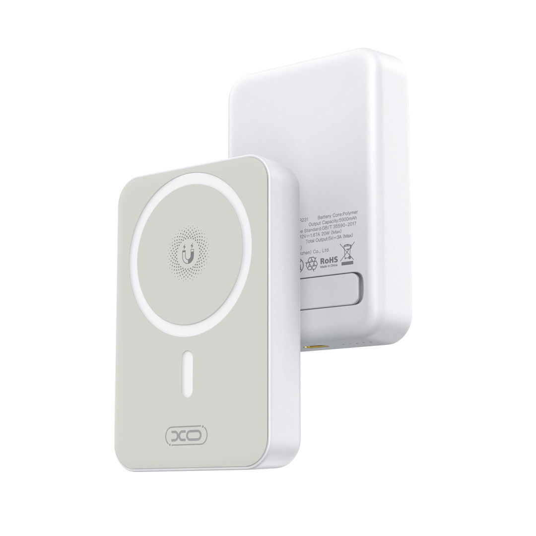 XO power bank magnetic PR231 20W 10000mAh white for MagSafe