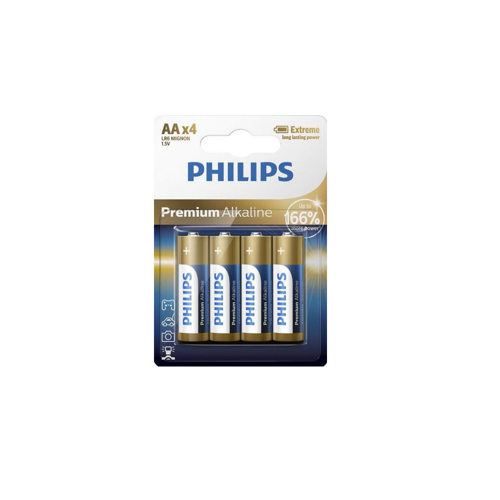 Akku PHILIPS AA LR6 4kpl Premium Alkaline
