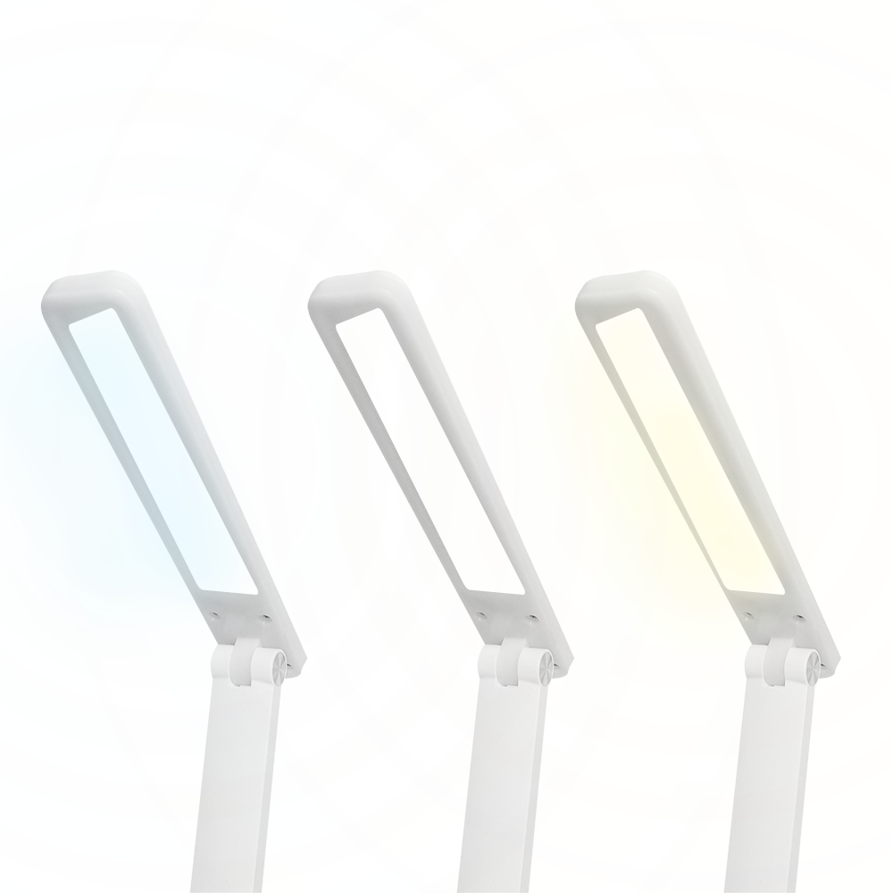 LED desk Lamp 3W, 3000/4500/6000K, adjustable, 1200mAh, white,  LTC