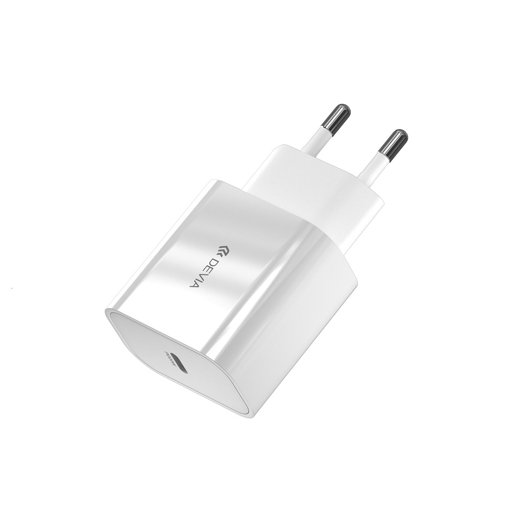 Devia seinälaturi Smart PD 1x USB-C 20W valkoinen
