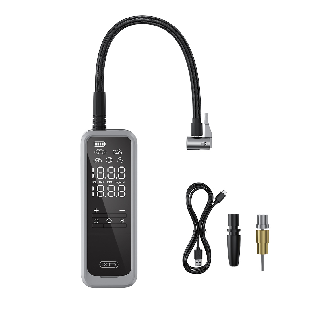 XO rengaspumppu CZ018 musta universaali 5000mAh langaton