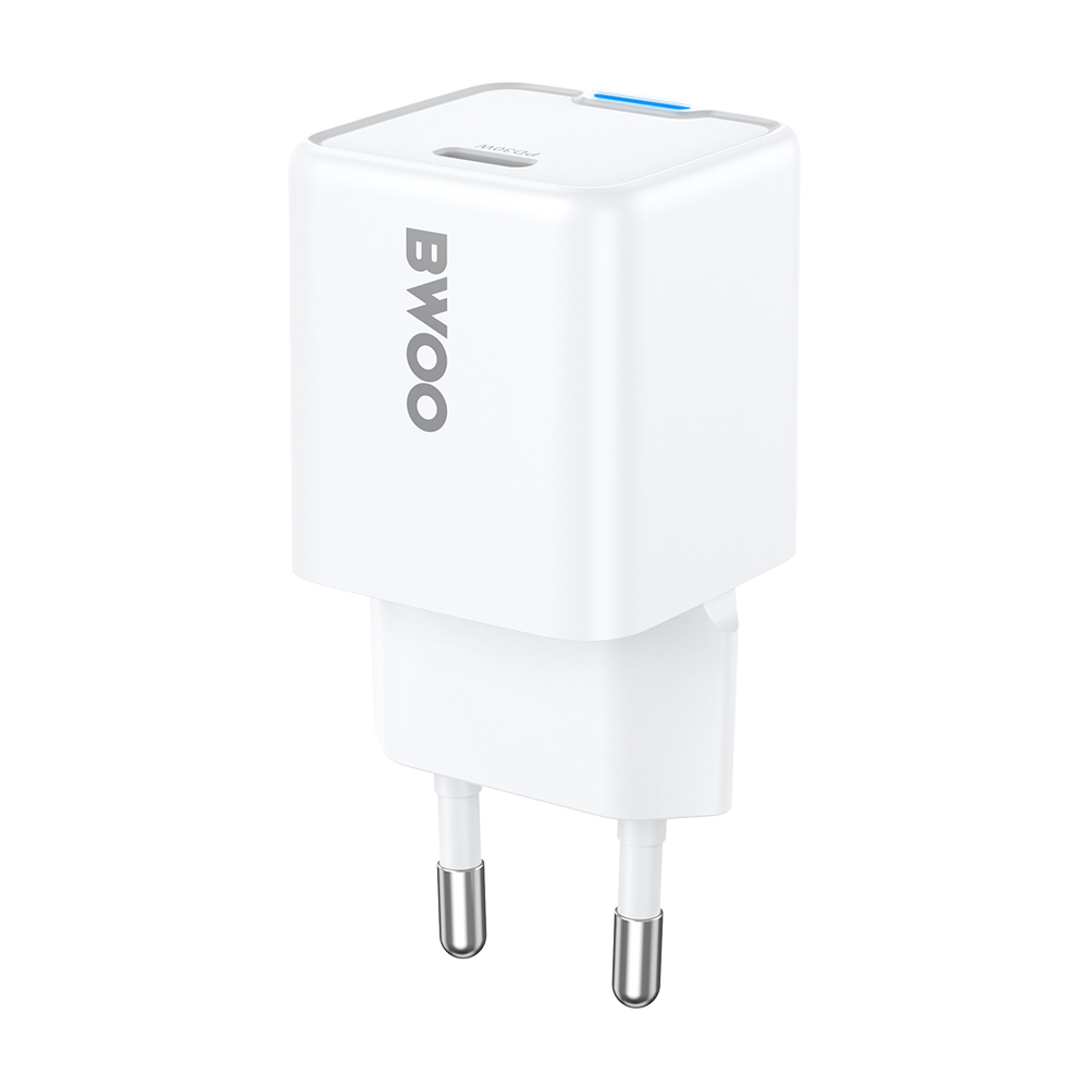 BWOO GaN PD wall charger 30W 1x USB-C port 1A white