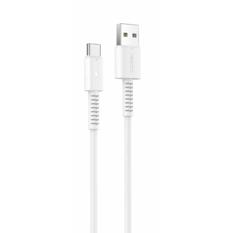 YESIDO kaapeli CA120 180W USB/Type-C 1M PVC 2A valkoinen