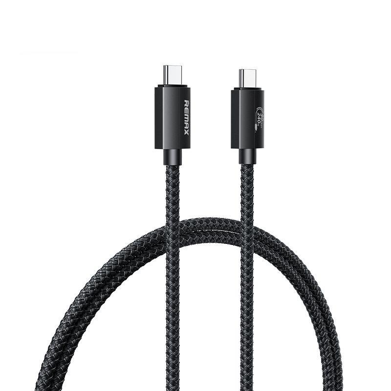 REMAX kaapeli LADON SERIES 240W RC-C039 USB 4.0 USB-C/USB-C 1M musta