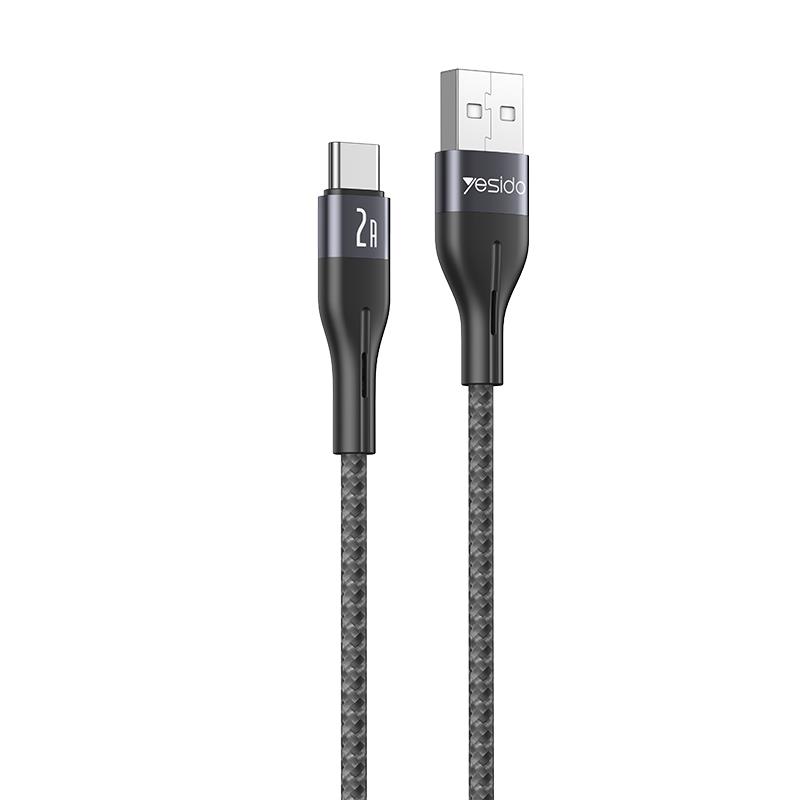 YESIDO kaapeli CA121 18W USB/Type-C 1M 2A musta