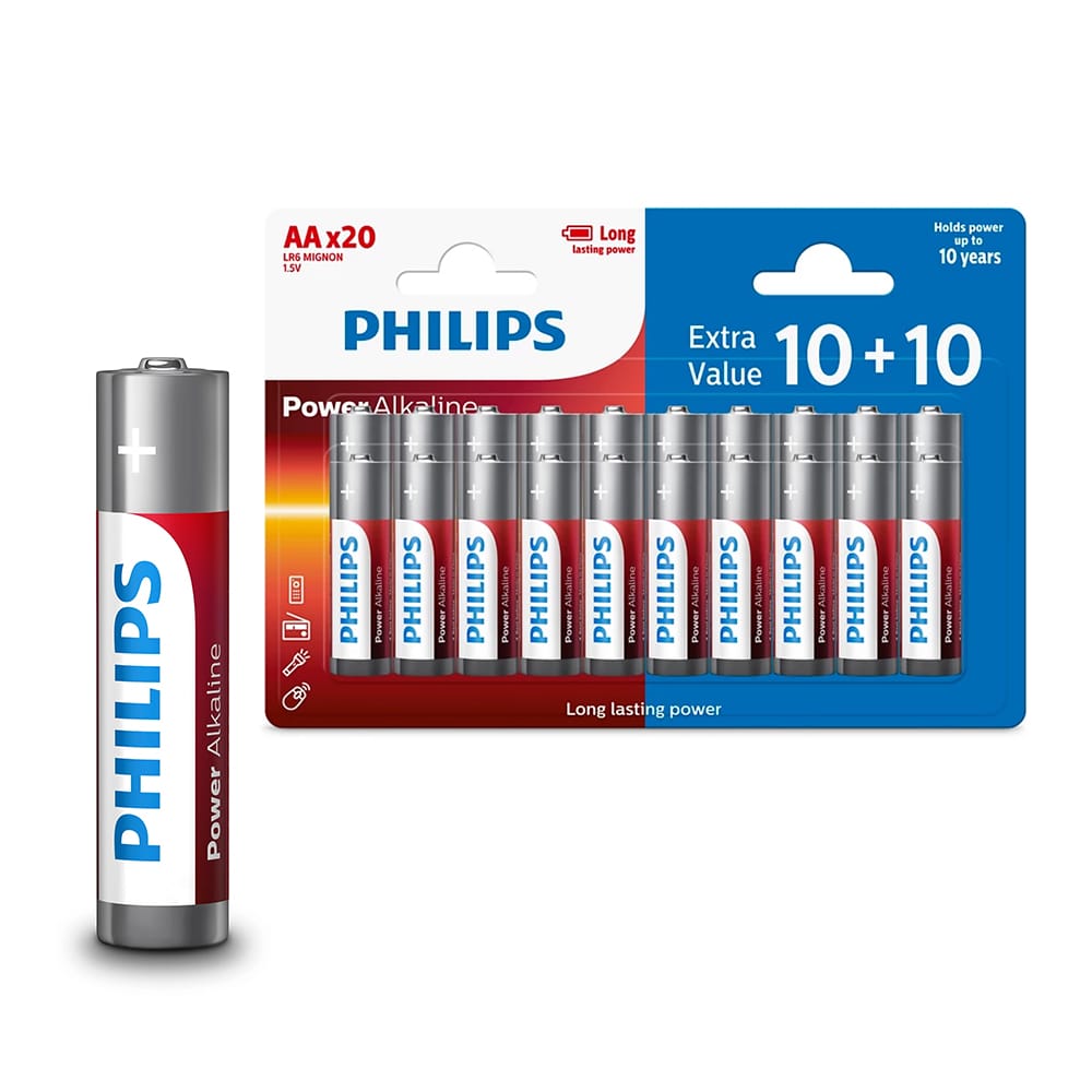 PHILIPS AA LR6 akku läpipainopakkaus 10+10kpl