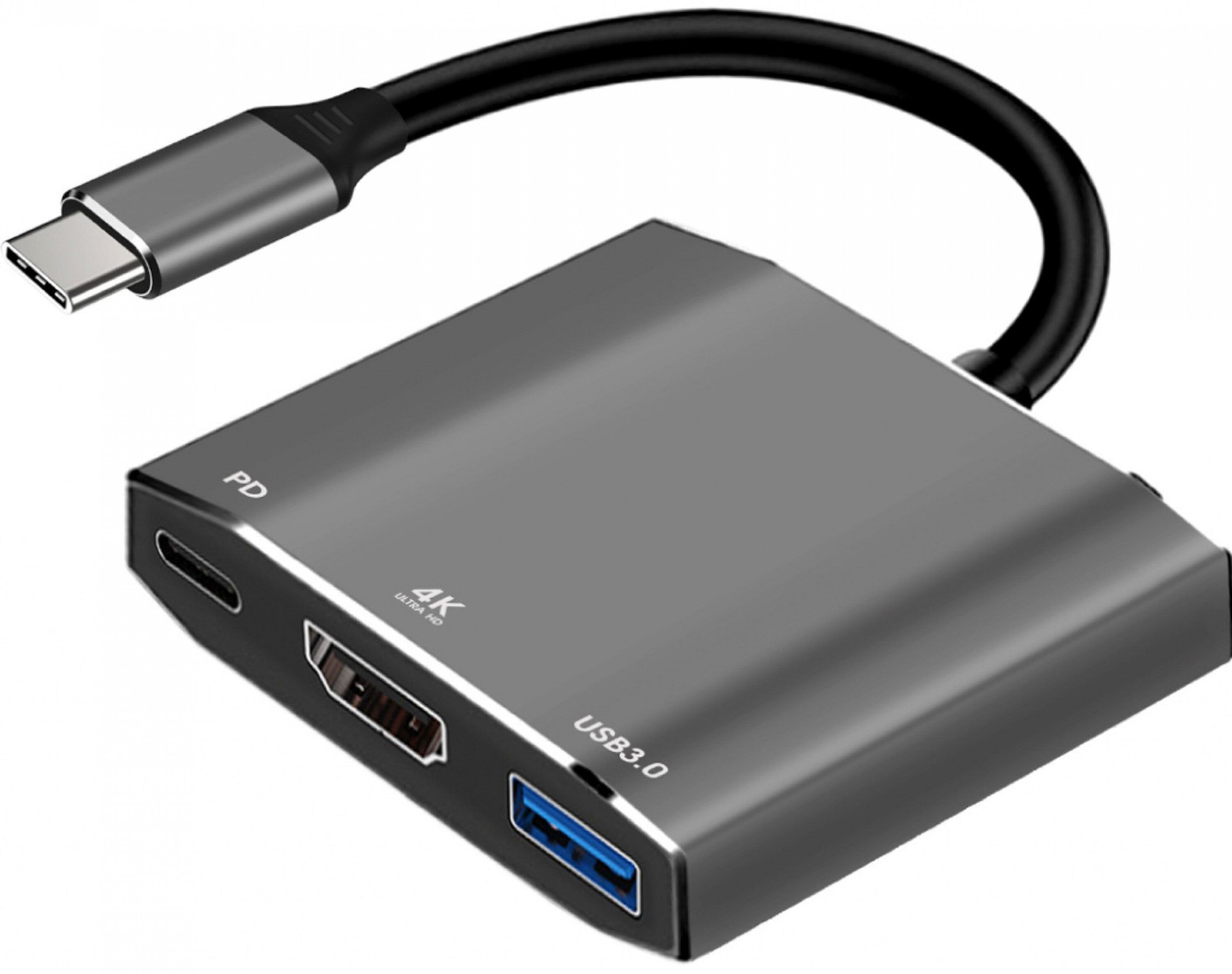 ART OEM-C17 3-in-1 USB-C keskitin hopeinen