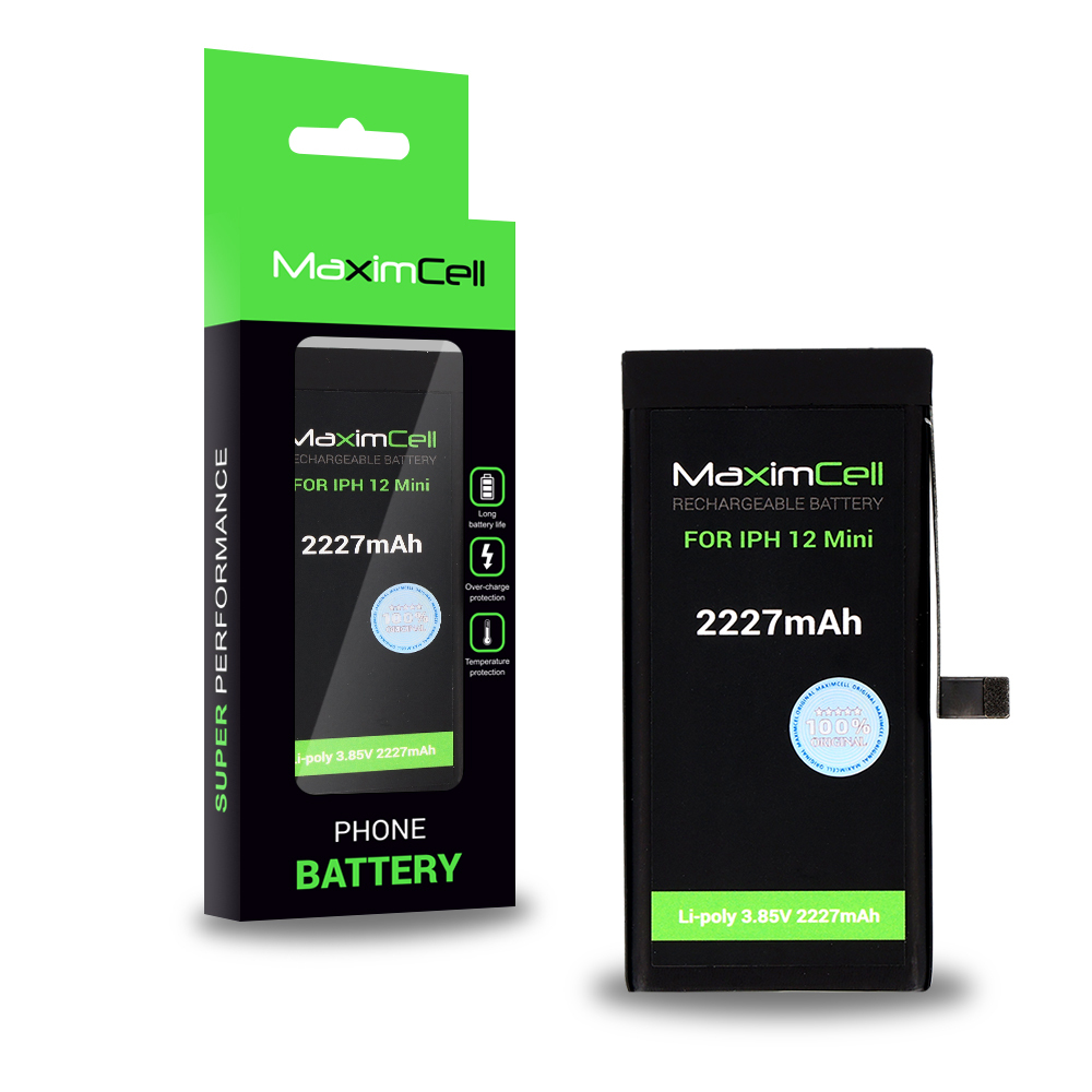 Maximcell akku iPhone 12 Mini:lle 2227mAh Li-poly