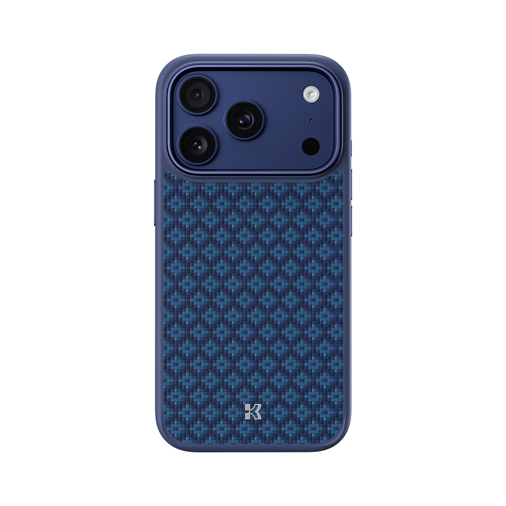 Benks Magnetic Armor Pro Armor Grid Kevlar Suojakuori Metal Frame 600D (YB69) iPhone 17 Pro:lle sininen