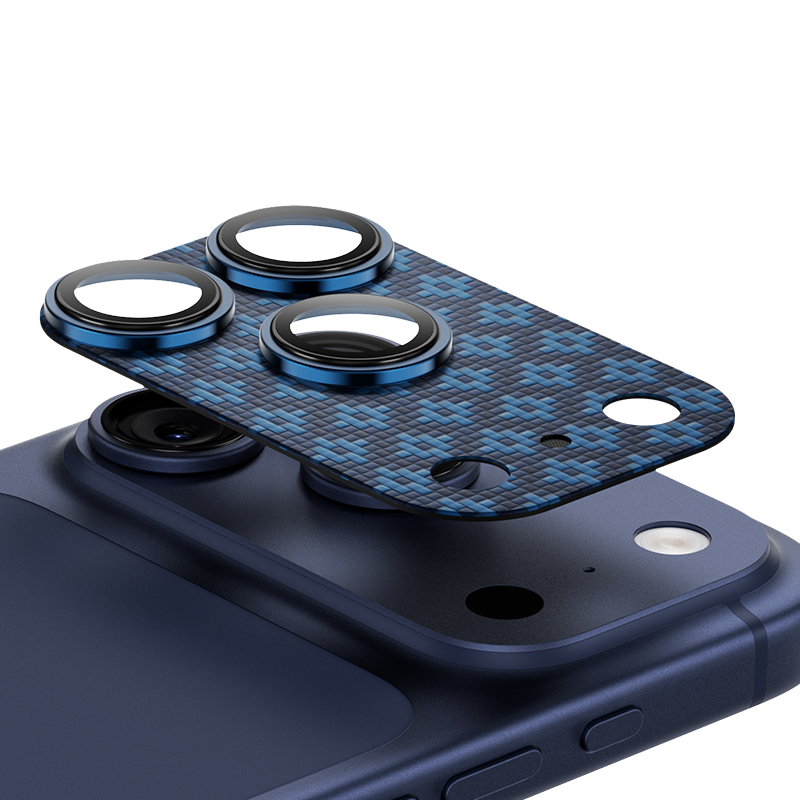 Benks Tempered glass Armor Warrior Lens (BE69) for Iphone 17 Pro ArmorGrid blue (camera island)
