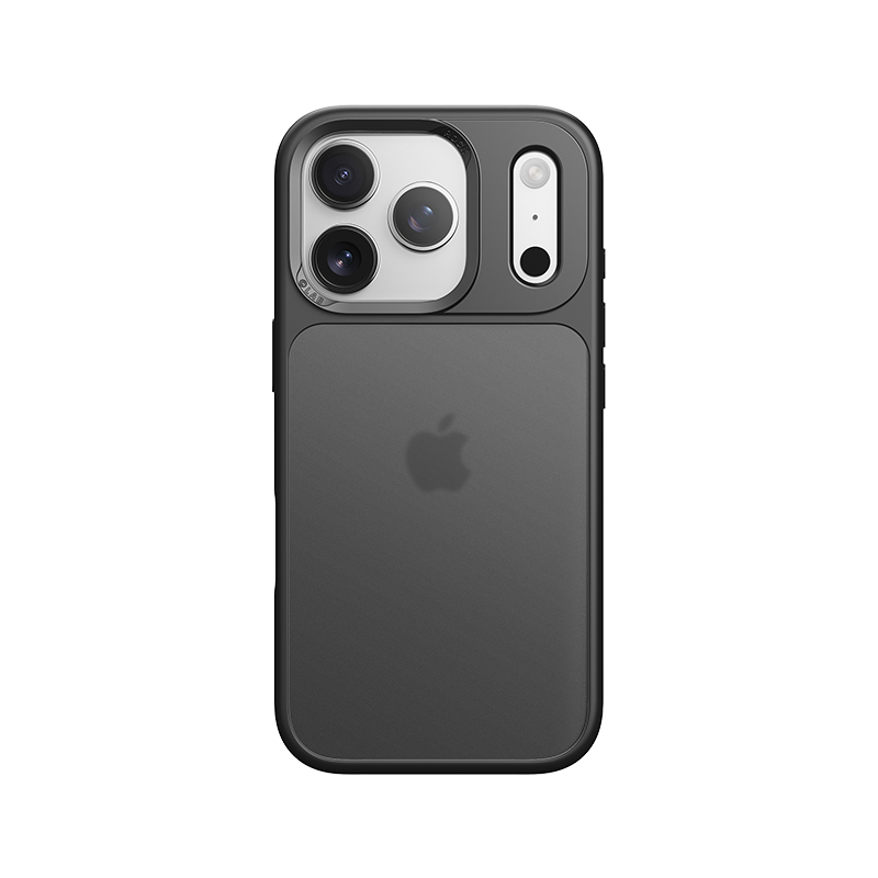 Rock Guard Touch Lens Protection Series suojakuori iPhone 17 Pro Max:lle läpinäkyvä musta