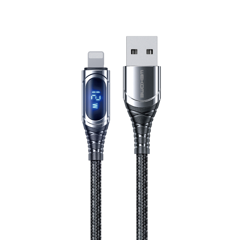 WEKOME WDC-166 Sakin Series USB-A–Lightning-lataus- ja datakaapeli, 1 m, 6 A, Tarnish -värinen