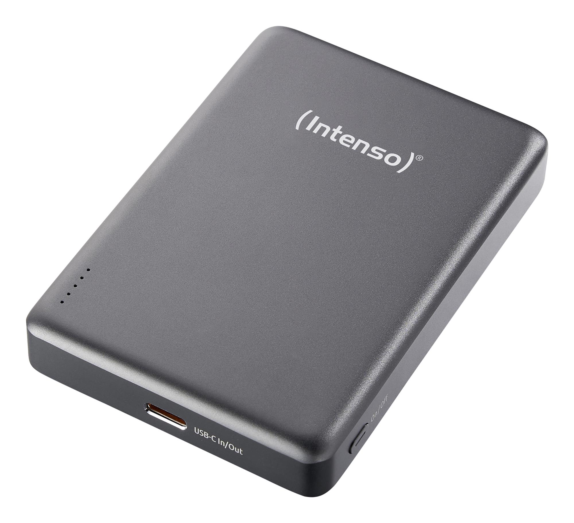 Intenso 10000mAh magneettinen USB-varavirtalähde harmaa 7344034