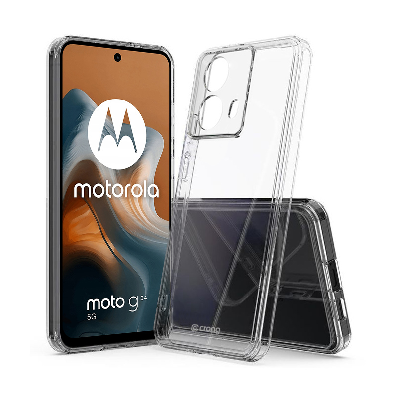 Crong Crystal Shield Cover for Motorola Moto G34, clear